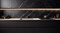 Фартук из кварцевого агломерата Marquina (Маркина)